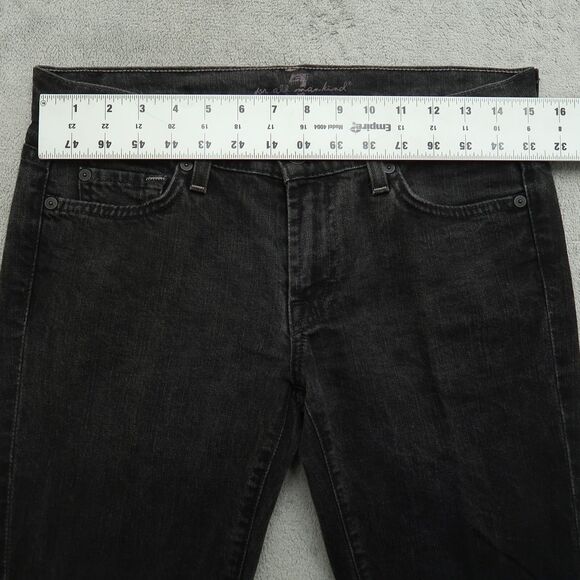 7 For All Mankind Jeans Women's Size 28 Gray Low-Rise Skinny Denim 30" Inseam - Picture 15 of 16